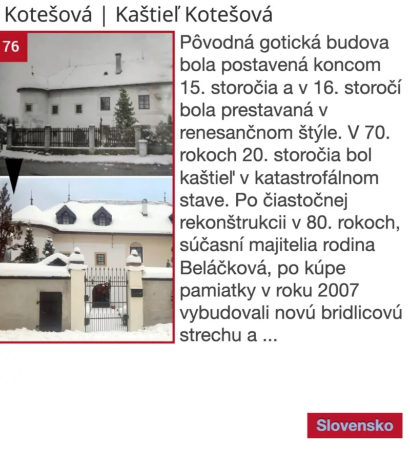 kulturna premena Kotešová